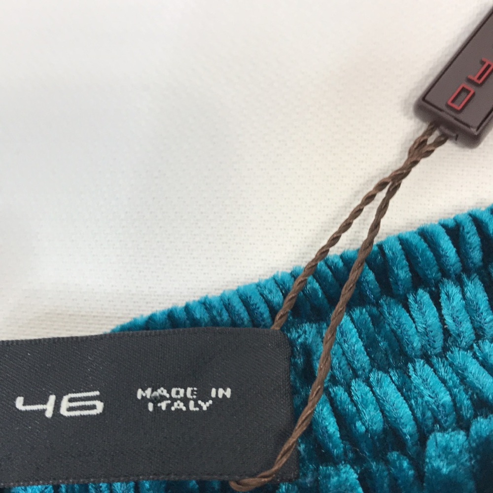 NWT ETRO Greenish teal velvet palazzo trousers - Picture 12 of 14